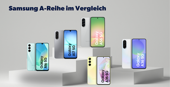 Vergleich Samsung Galaxy A Reihe mit A16 5G, A17, A35, A36 5G und A56 5G