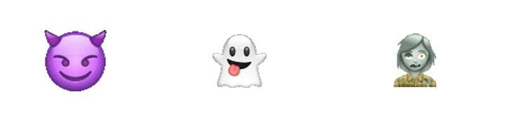 Kobold-, Geist-, und Zombi-Emoji