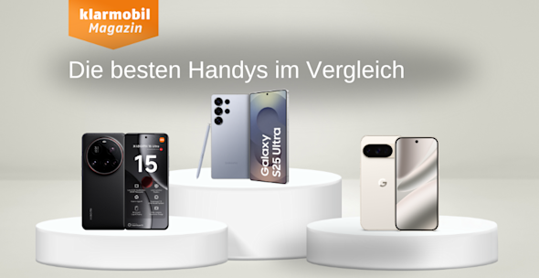 Produktbilder Xiaomi 15 Ultra, Samsung Galaxy S25 Ultra,  , Google Pixel 10 Pro XL Vorder- und Rückansicht