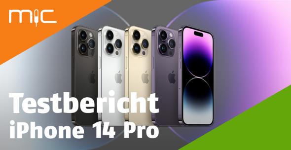 Das neue iPhone 14 Pro in vier Farben.