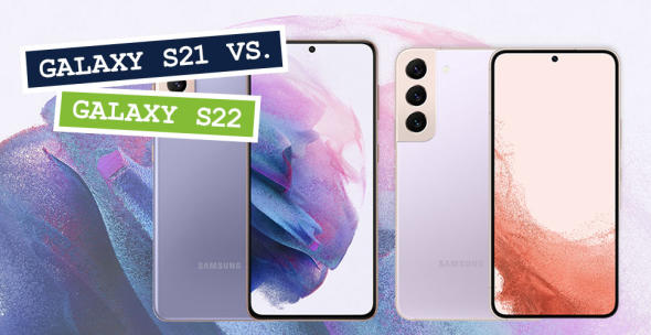 Das Samsung Galaxy S21 und das Samsung Galaxy S22 im Vergleich.