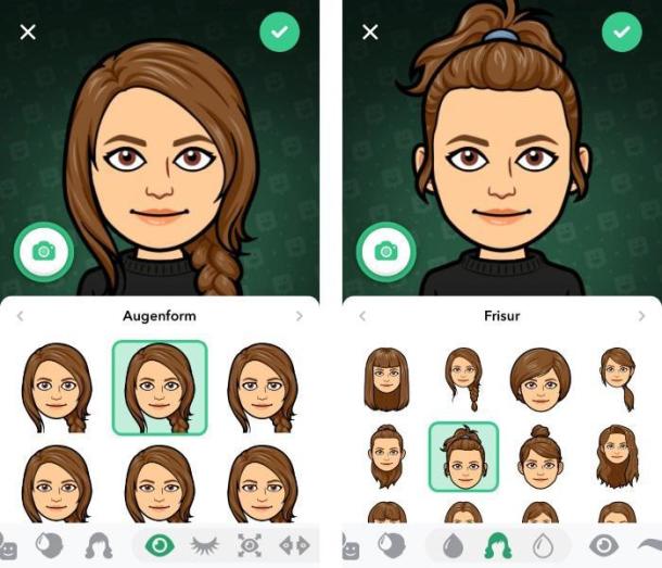 Die Konfiguration einen Bitmoji-Avatars