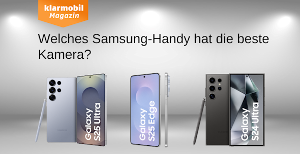 Produktbilder Samsung Galaxy S25 Ultra, Samsung Galaxy S25 Edge, Samsung Galaxy S24 Ultra, jeweils Vorder- Rück-, und Seitenansicht