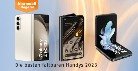 Vorderansicht eines faltbaren Handys