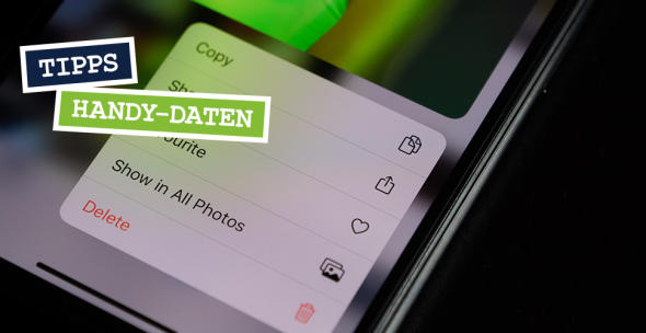 DR: Handy-Daten löschen Ein Smartphone mit geöffnetem Menü