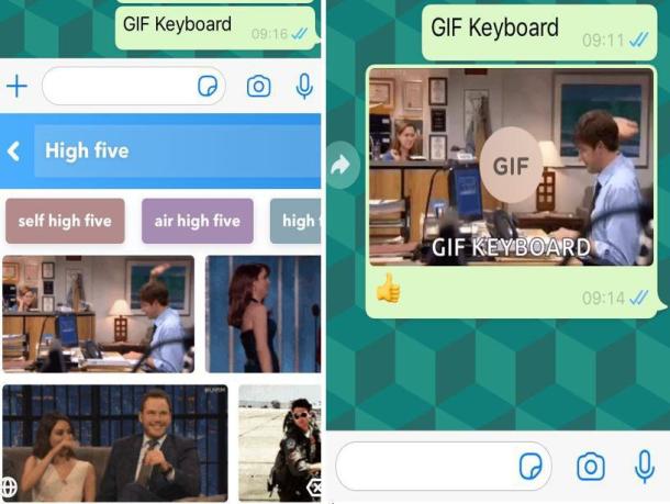 Screenshot der App Gif Keyboard
