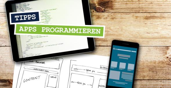 Mit tablet und Smartphone Apps programmieren.