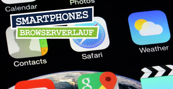 Safari-Browser auf dem iPhone Bildschirm