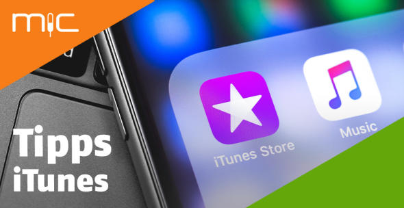 Das iTunes Store Icon auf dem Bildschirm eines iPhones.