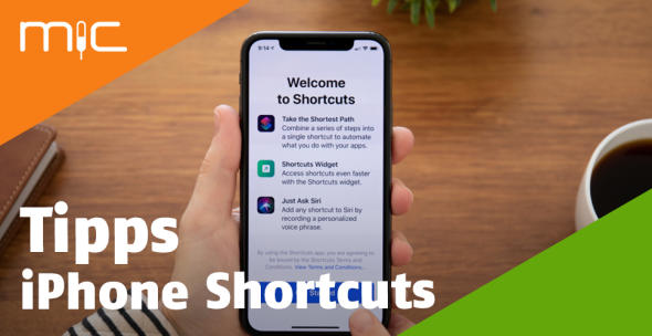 Die App Shortcuts auf einem iPhone.