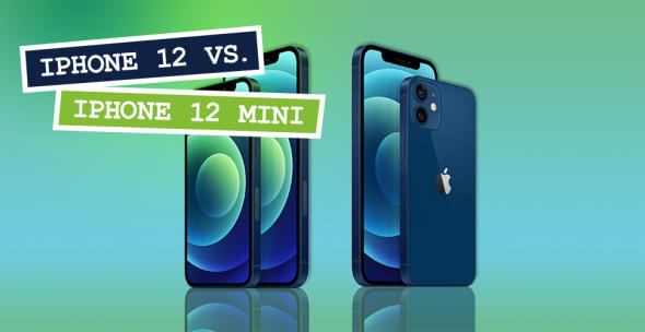 Das iPhone 12 und iPhone 12 Mini im Vergleich.