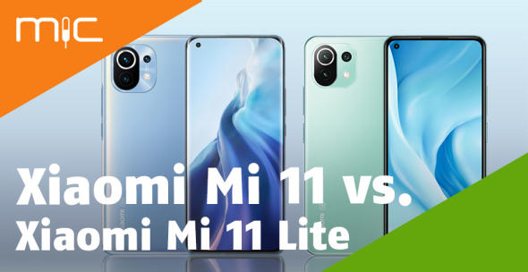 Vorder- und Rückseite Xiaomi Mi 11 und Xiaomi Mi 11 Lite