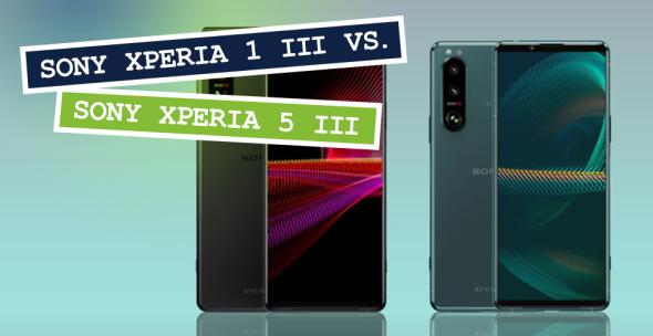 Das Sony Xperia 1 III und Sony Xperia 5 III nebeneinander