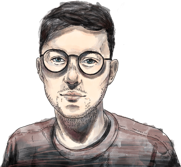 Hand drawing of Adam