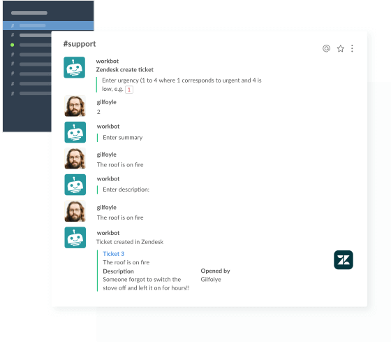 Support escalation workflow