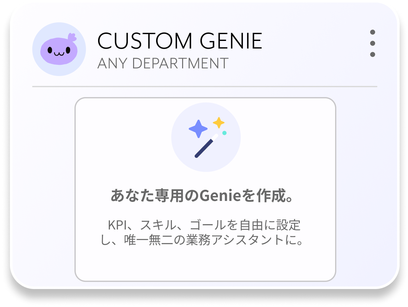 ユースケースに合わせてGenieをカスタマイズ