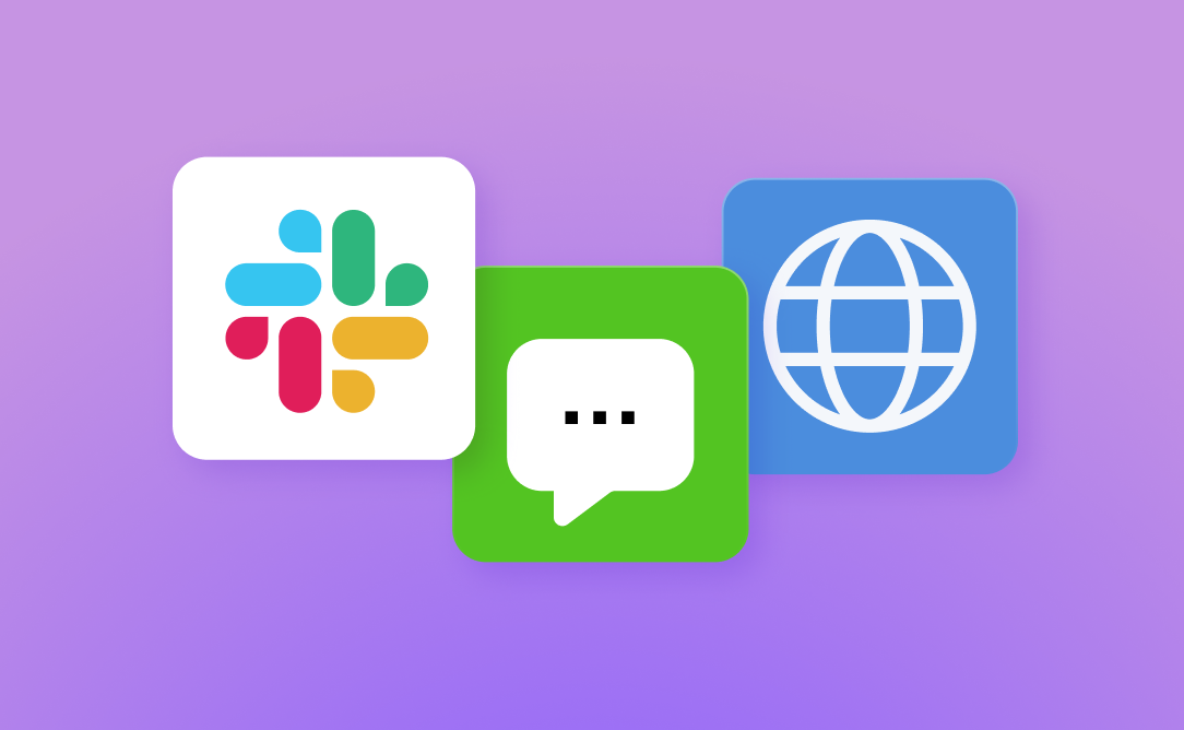 Work from Slack, mobile, or web