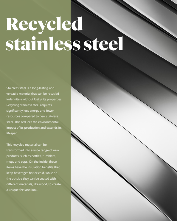 Recycled stainless steel