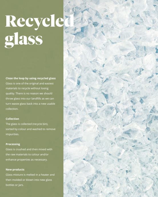 Recycled glass