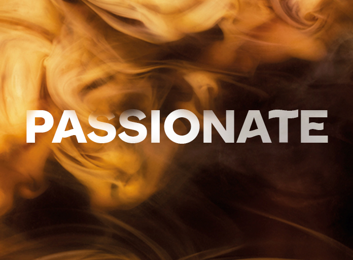 Passioniert - in gelber Kaffeewolke