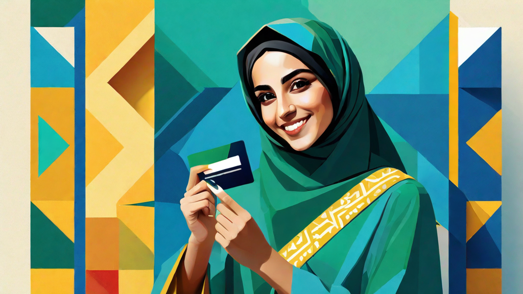 Woman holding credit card