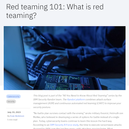 What is red teaming