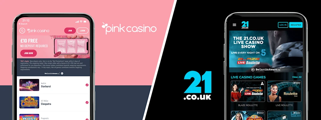 Introducing 21.co.uk & Pink Casino - The Latest Additions on Leovegas Affiliates!