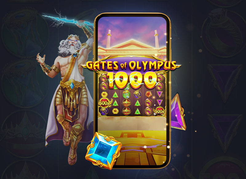 Gates of Olympus slotspel med Free Spins och en insatsfunktion.