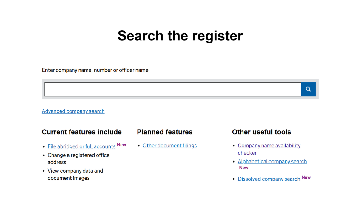 Companies House data 1