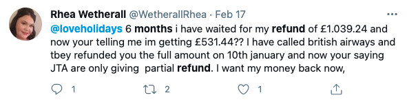 Tweeting about refunds 2