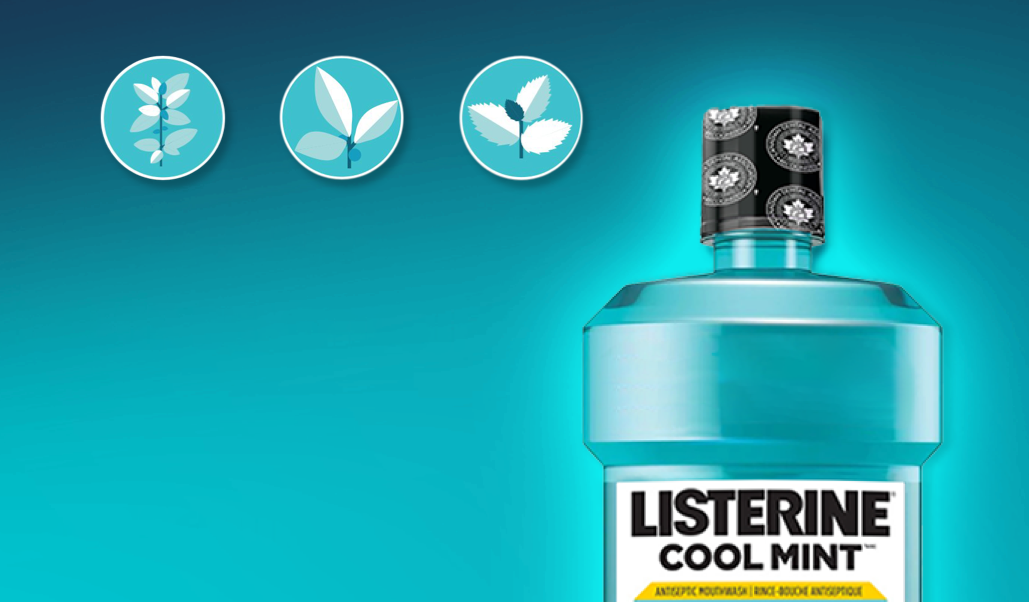 Listerine Cool Mint Antiseptic Mouthwash bottle