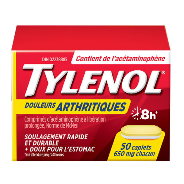 A packet of TYLENOL® Arthritis Pain for Joint Pain Relief 8H, 50 caplets