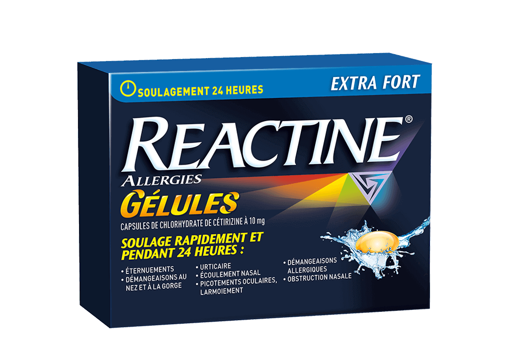 Gel liquide extra fort contre les allergies REACTINE® 10 mg