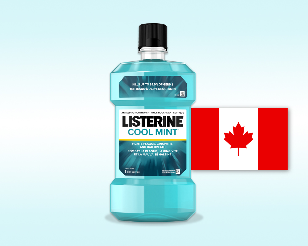 LISTERINE® COOL MINT™ with CAN flag