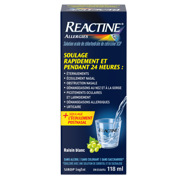 REACTINE® in a liquid medicine