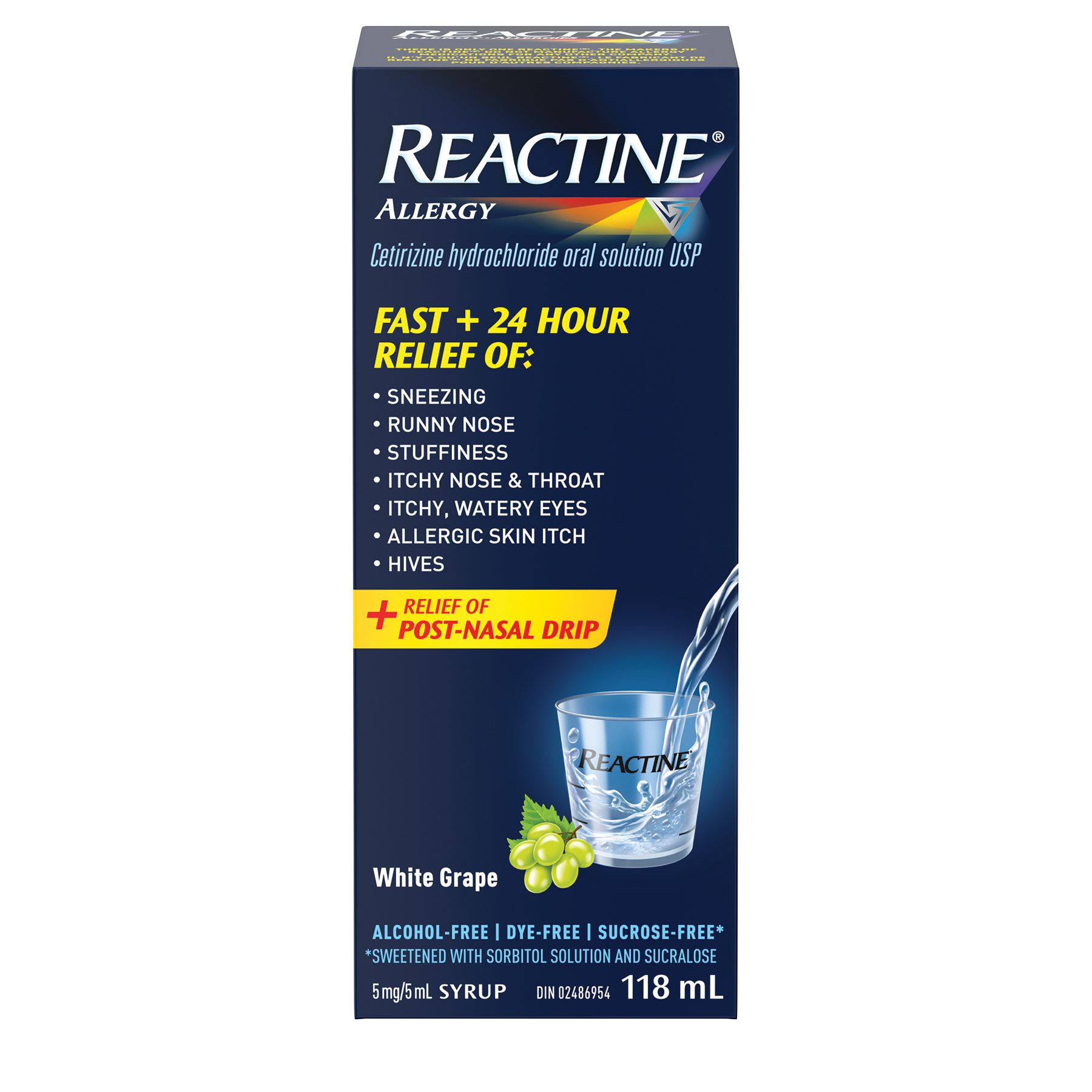 REACTINE® in a liquid medicine