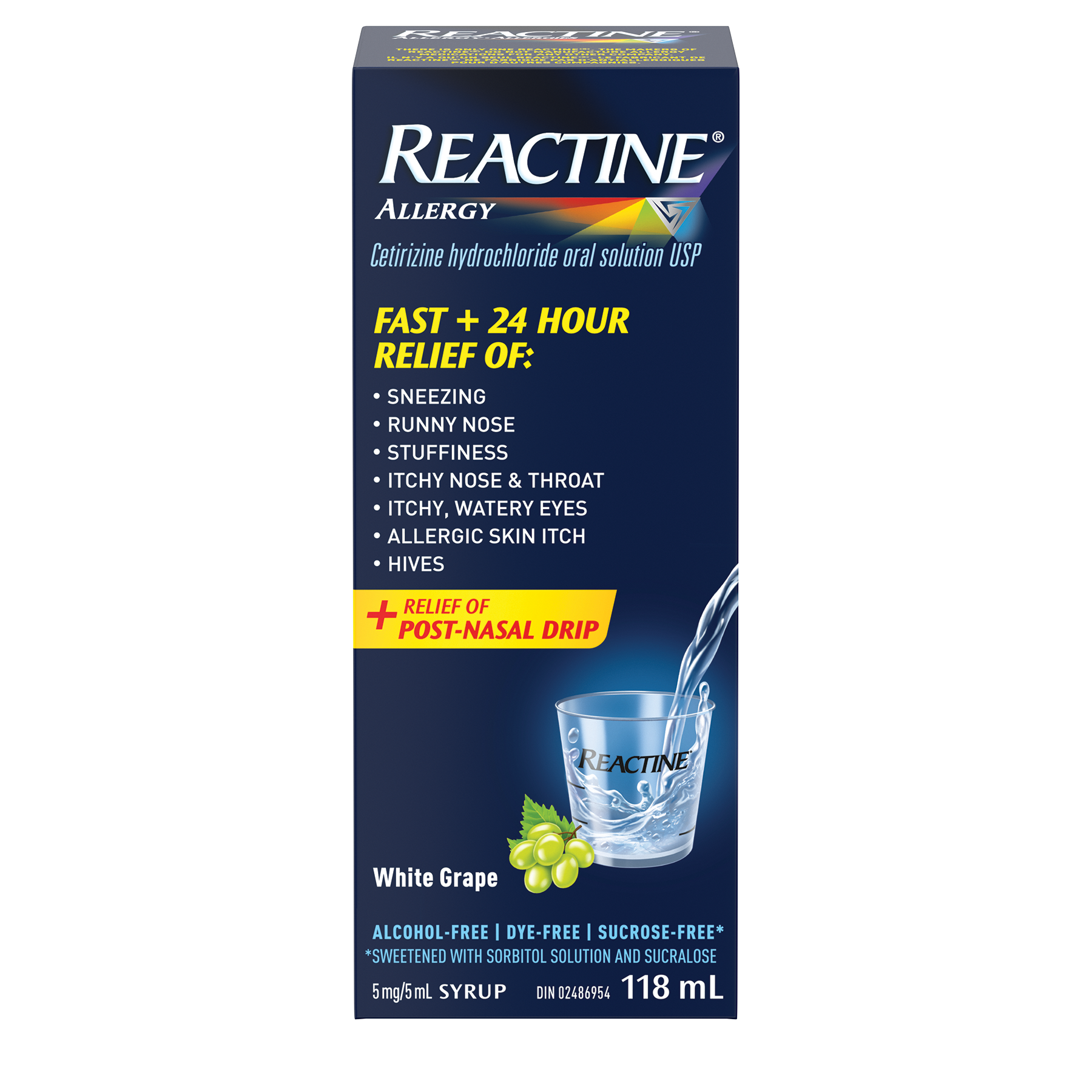 REACTINE® in a liquid medicine