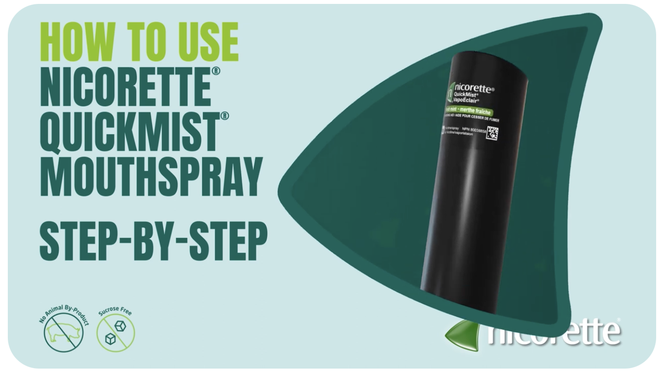 How To Use Nicorette® Quickmist® Mouthspray