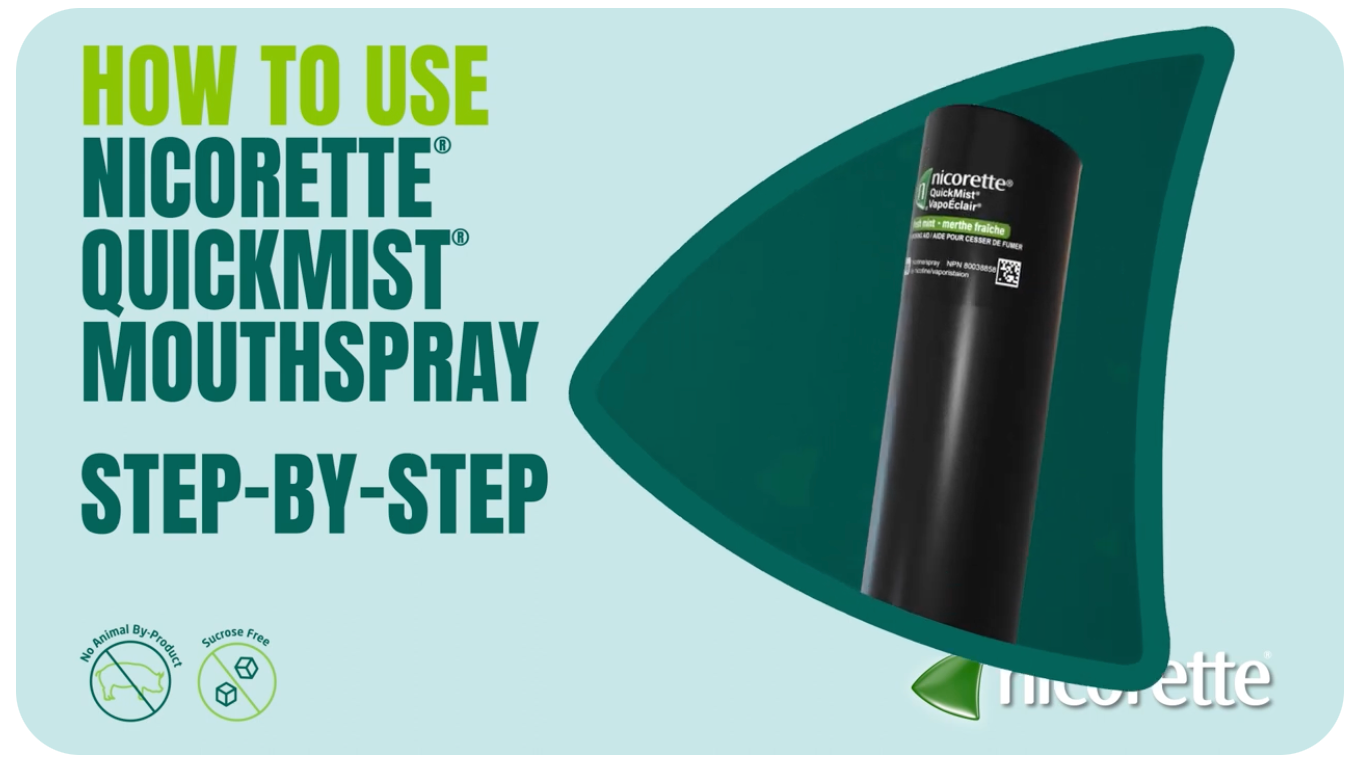 How To Use Nicorette® Quickmist® Mouthspray