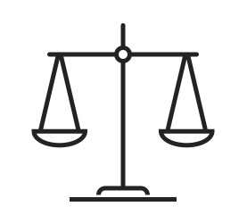 Icon of a justice scale