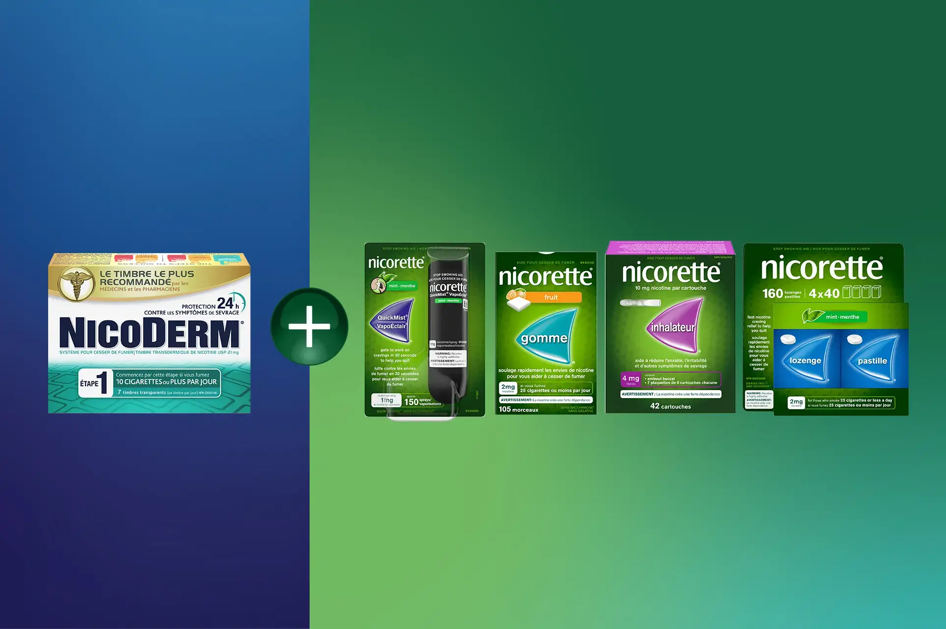 Produits pour arrêter de fumer