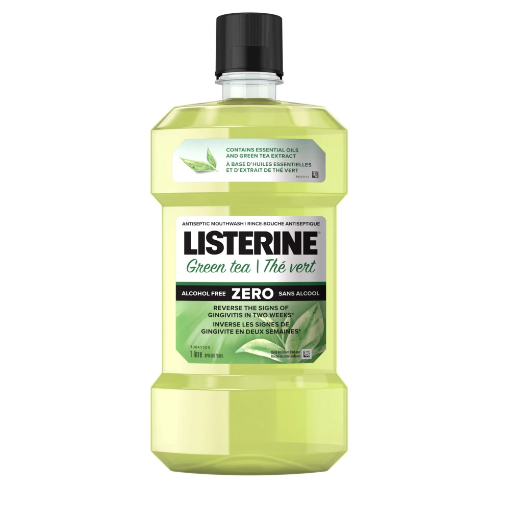 Rince-bouche antiseptique Thé vert Zero | LISTERINE® Professionnels