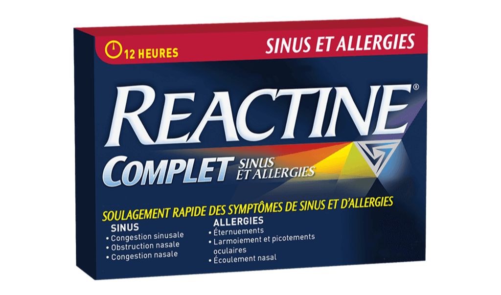 Comprimés REACTINE® Complete Sinus + Allergie