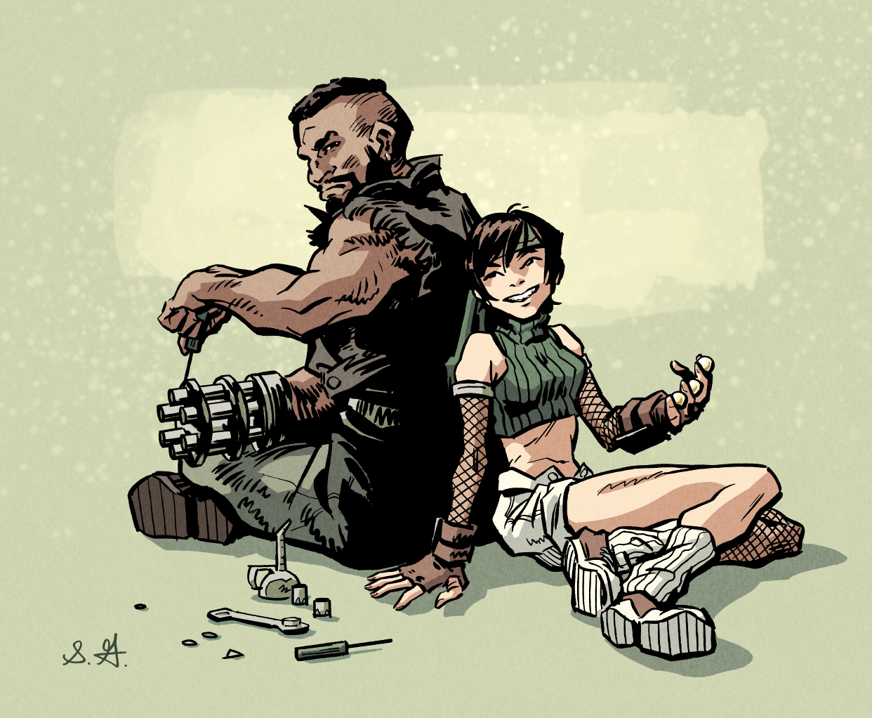 Barret and Yuffie