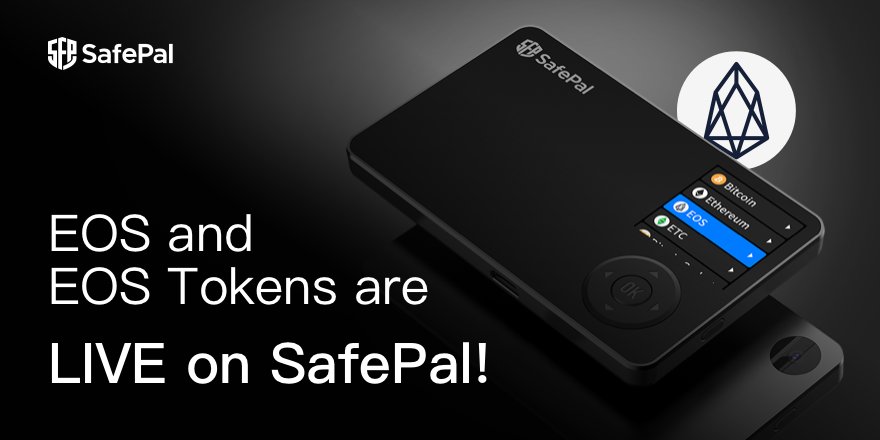 币安投资的冷钱包 SafePal 宣布支持 EOSIO 相关代币