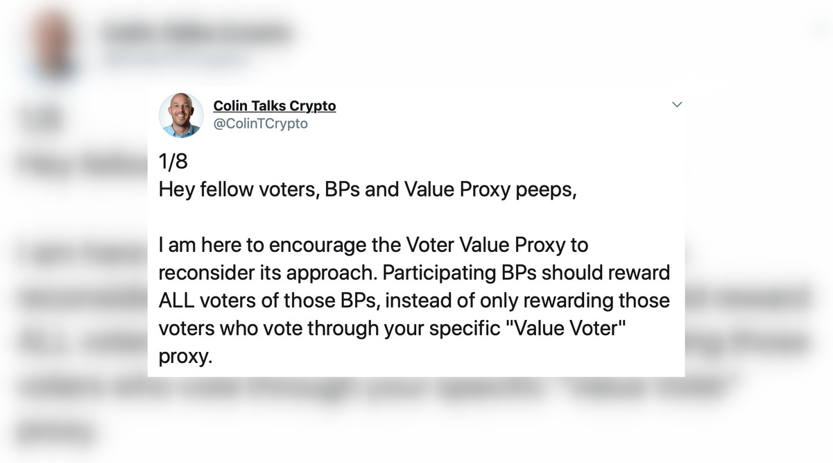 Is Voter Value Proxy a good solution for the EOS mainnet? 