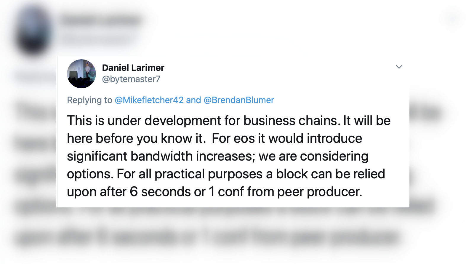 3 seconds LIB on EOS? Dan responds