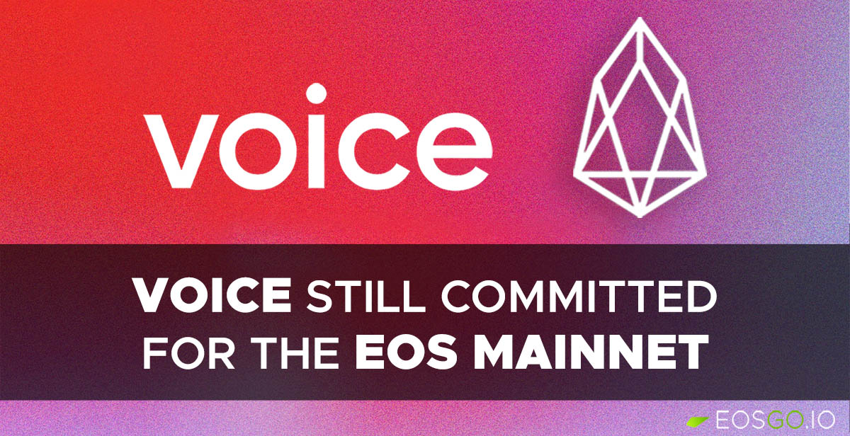 Voice Still Committed for the EOS Mainnet