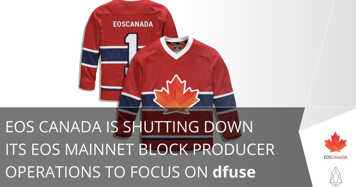 EOS Canada 宣布关停 BP 业务并专注于 dfuse 项目