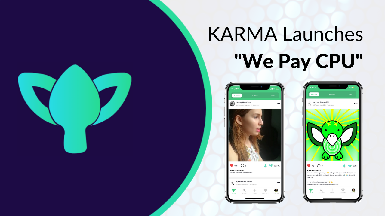 KARMA is now paying for users' resources 